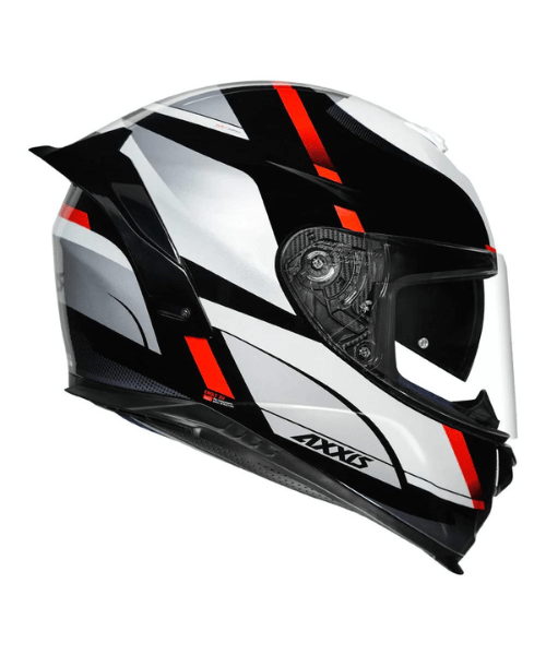 Axxis Eagle SV Quirly Helmet - Gloss White Red