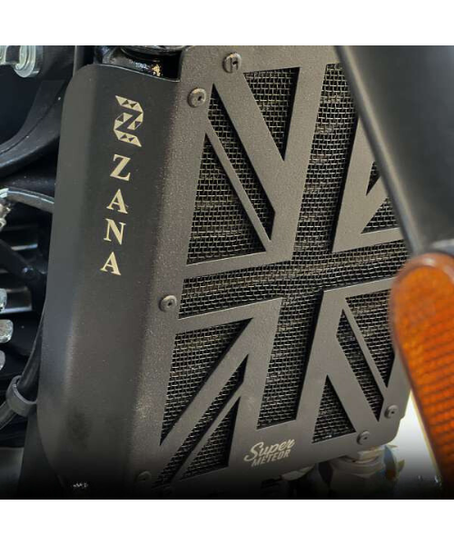 Zana UK Flag Radiator Guard for Royal Enfield Super Meteor 650 Black - ZI-8285