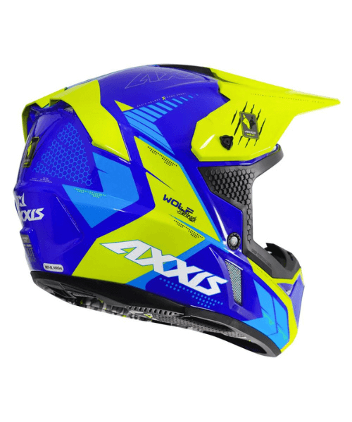 Axxis Wolf Star Track Helmet - Fluorescent Yellow