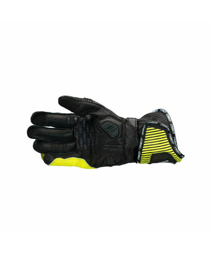 DSG Race Pro V1 Riding Gloves - Black Yellow Fluo White