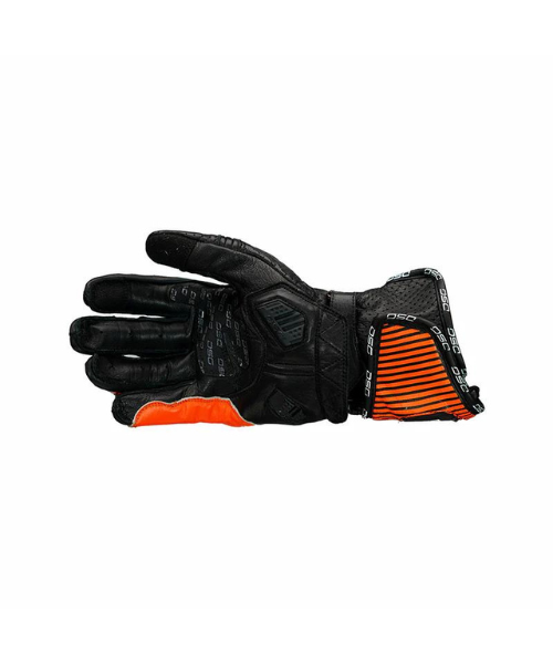 DSG Race Pro V1 Riding Gloves - Black Red Fluo White