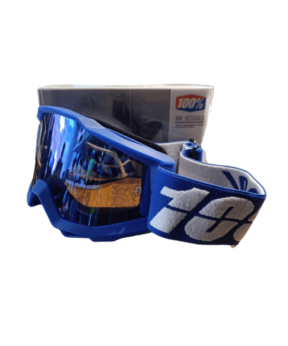 100% The Racecraft Mirror Blue Lens MX Goggle - Blue