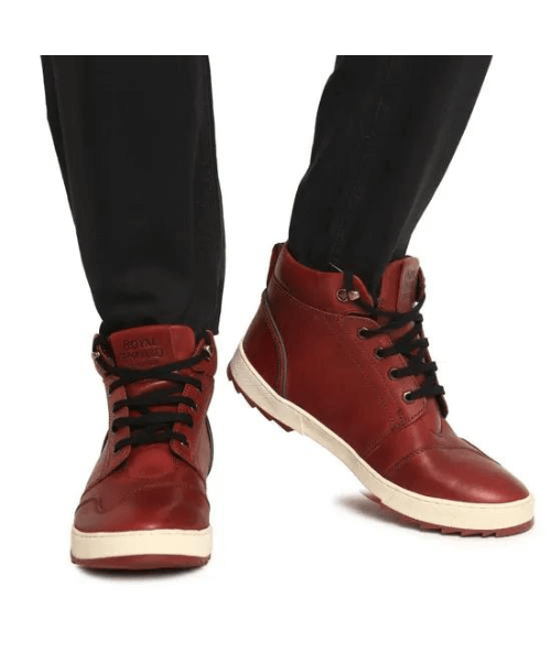 Royal Enfield Scud Riding Boots - Red