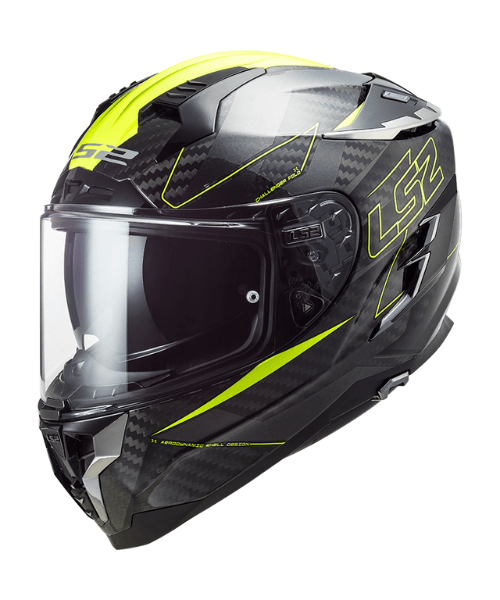 LS2 FF327 Challenger CT2 Fold Gloss Hi-Viz Helmet - Yellow