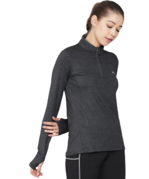 Reccy Women’s Nomadic Full Sleeves T Shirt - Dark Gray