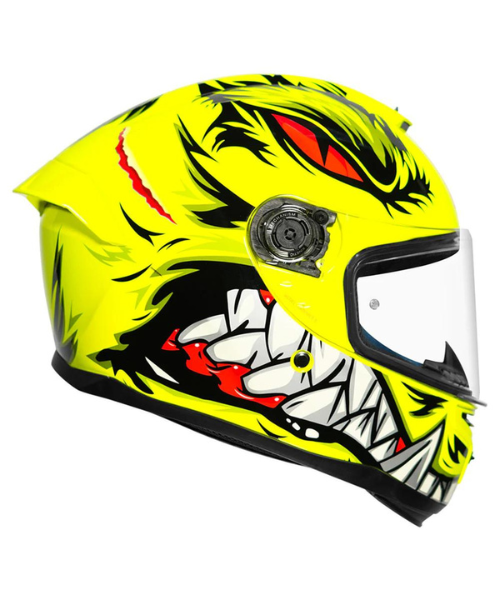 MT Hummer B Lycan Helmet - Gloss Fluorescent Yellow Orange