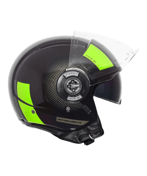MT Viale Phantom Half Face Helmet - Gloss Fluorescent Yellow