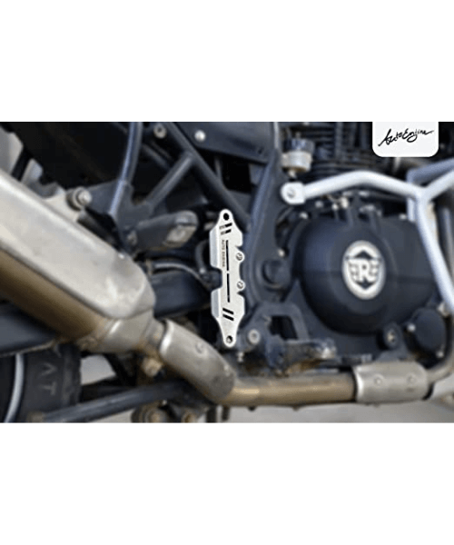 Auto Engina Himalayan Brake Cylinder Guard Compatible For Royal Enfield Himalayan BS3,BS4,BS6 & Himalayan Scram 411 - Silver