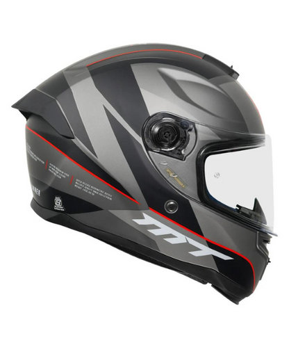 MT Hummer B AXN C15 Helmet - Matt Fluorescent Red