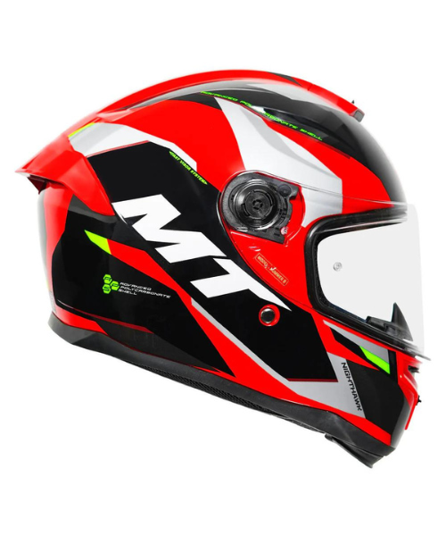 MT Hummer B Nighthawk Helmet - Gloss Fluorescent Red