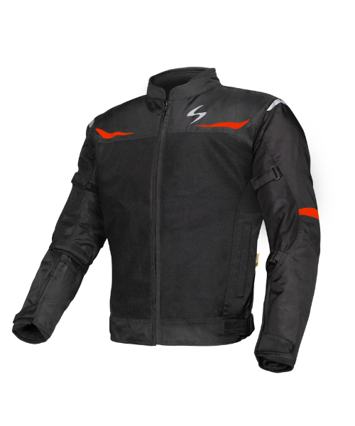 Scala Blaze Riding Jacket - Black Red