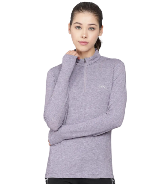 Reccy Women’s Nomadic Full Sleeves T Shirt - Purple Heather