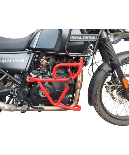 Mad Over Bikes Crash Guard with Single Slider for RE Himalayan Red Colour