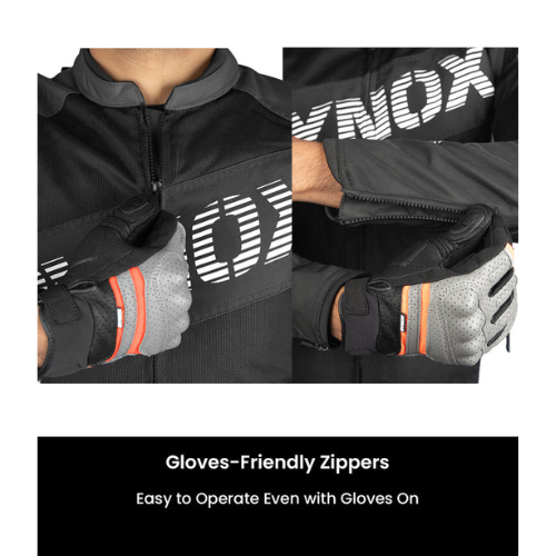 Rynox Delta GT Motorcycle Riding Jacket - Black Grey