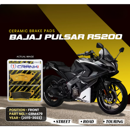 Crank1 Ceramic Brake Pads for Bajaj RS 200