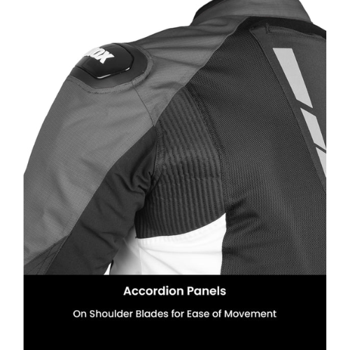 Rynox Delta GT Motorcycle Riding Jacket - Black Grey