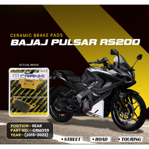 Crank1 Ceramic Brake Pads for Bajaj RS 200