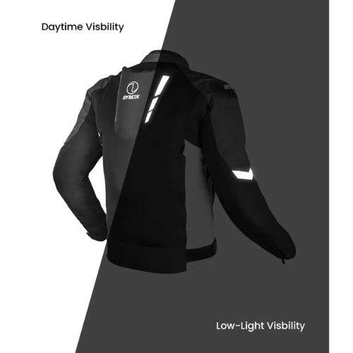 Rynox Delta GT Motorcycle Riding Jacket - Black Grey