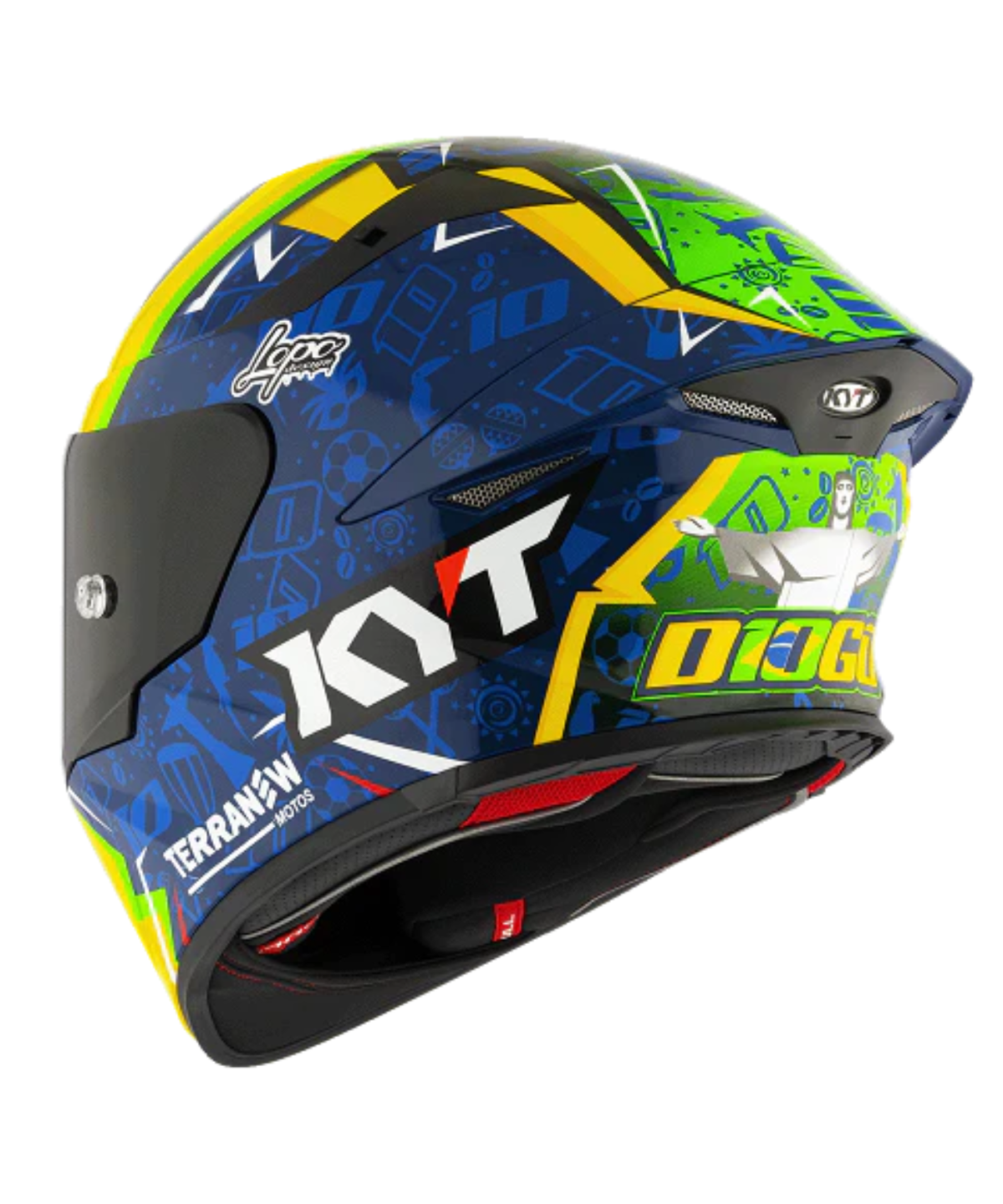 KYT TT-Revo Diogo Moreira 2024 Replica Helmet - Gloss Blue - KYT Helmets