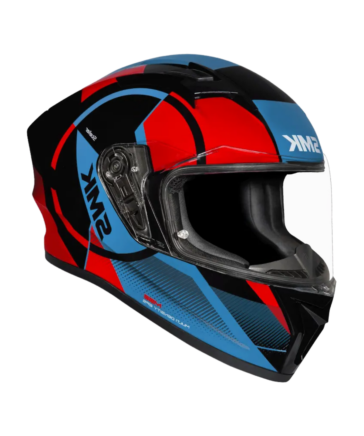 SMK Stellar Faro GRPS GL236 Full Face Helmet - Gloss Black Red Blue - SMK