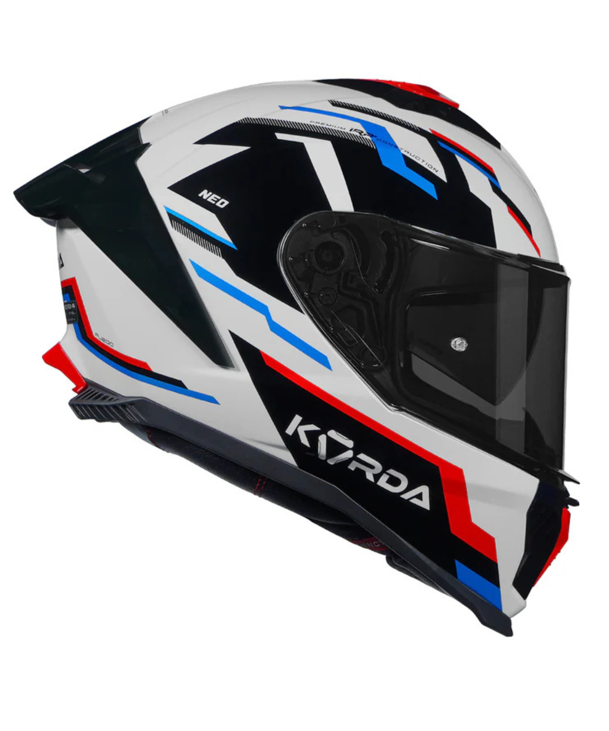 Korda Neo Fuego Helmet - Gloss White Red Blue - Korda
