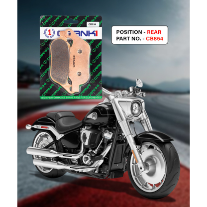 Crank1 Fully Sintered H2 Series Brake Pads for Harley Davidson softail Fat Boy