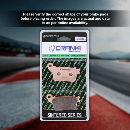 Crank1 Fully Sintered H2 Series Brake Pads for Suzuki GSX-R1000