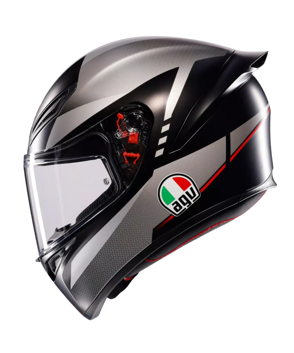 AGV K1 S Lap 034 Helmet - Matt Black Grey Red