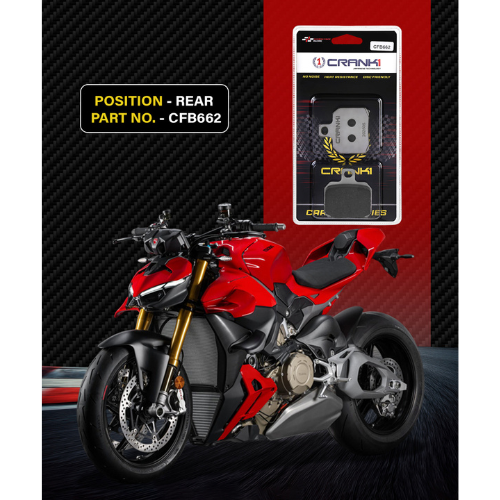 Crank1 Carbon Brake Pads for Ducati Streetfighter V4 (2020-2022)