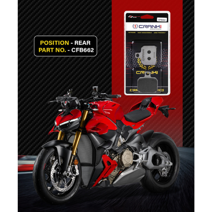 Crank1 Carbon Brake Pads for Ducati Streetfighter V4 (2020-2022)