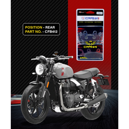 Crank1 Carbon Brake Pads for Triumph Street Twin 900 (2019-2022)