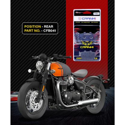 Crank1 Carbon Brake Pads for Triumph Bobber (2017 Onwards)