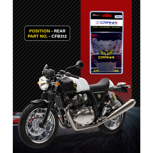 Crank1 Carbon Brake Pads for Royal Enfield Continental GT 650 (2018 Onwards)