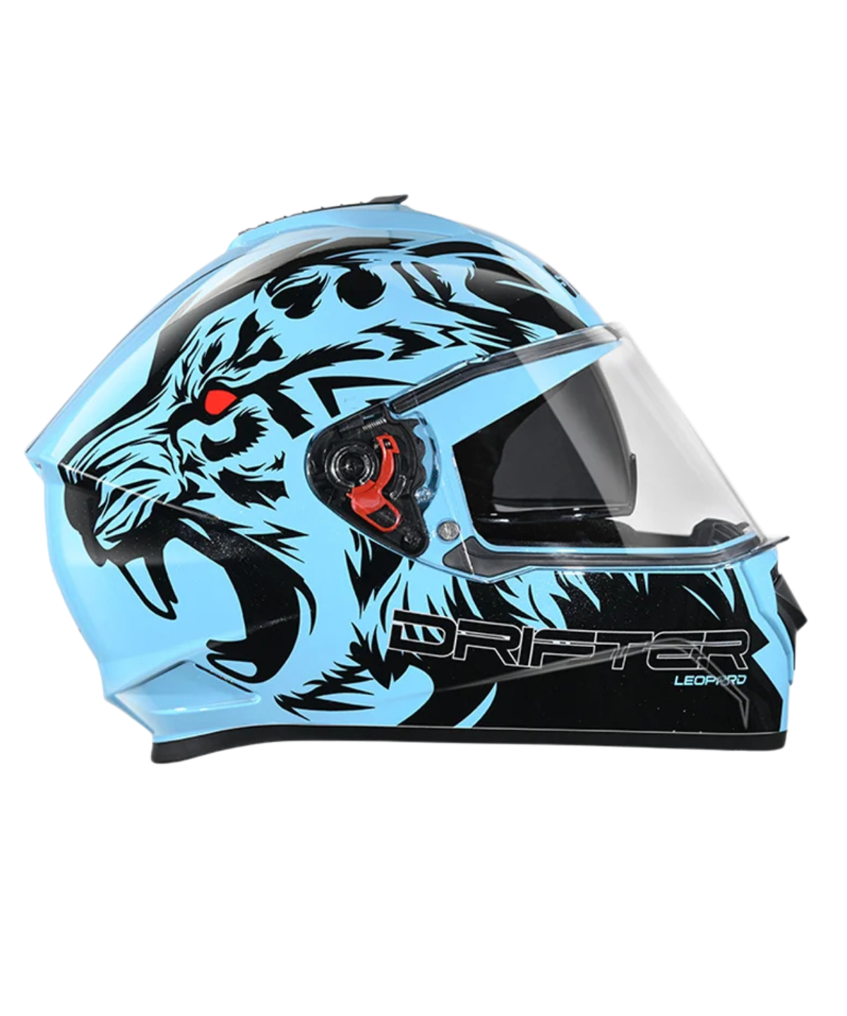 Studds Drifter D2 Leopard Decor Graphics Helmet - Gloss Blue Black N9 - Studds