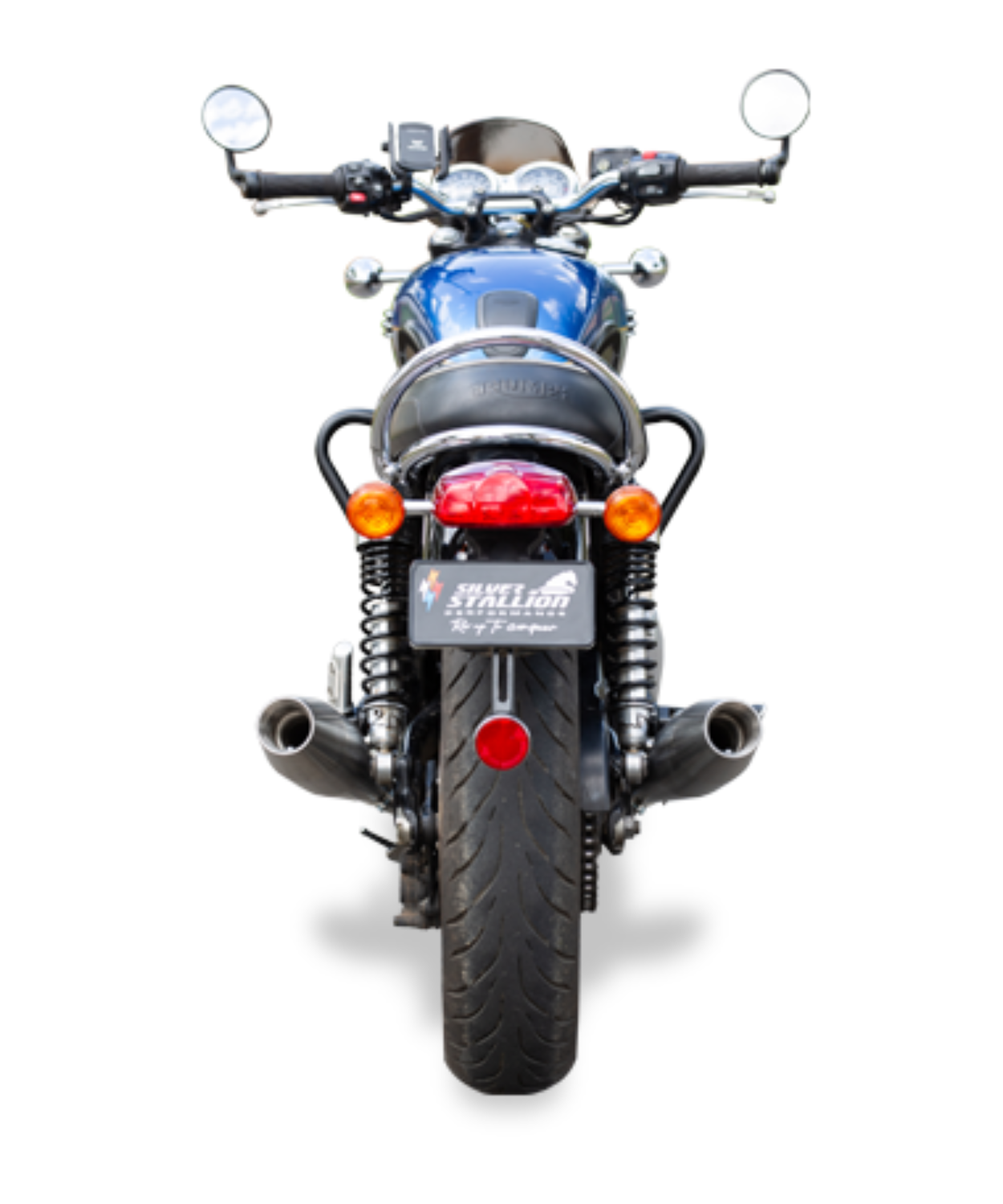 Silver Stallion Triumph Bonne T120 / 1200 Full System Performance Exhaust - Silver