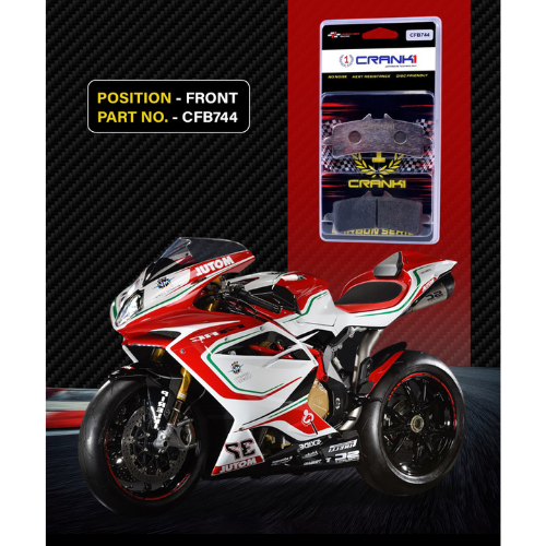 Crank1 Carbon Brake Pads for MV Augusta F4, F4 RR & F4 RC