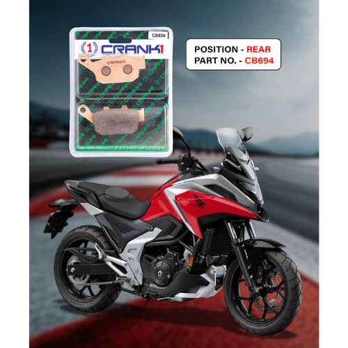 Crank1 Fully Sintered H2 Series Brake Pads for Honda NC750X
