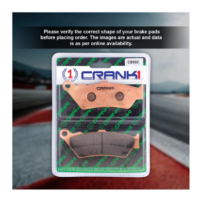 Crank1 Fully Sintered H2 Series Brake Pads for Triumph Thunderbird Storm (2009-2019)