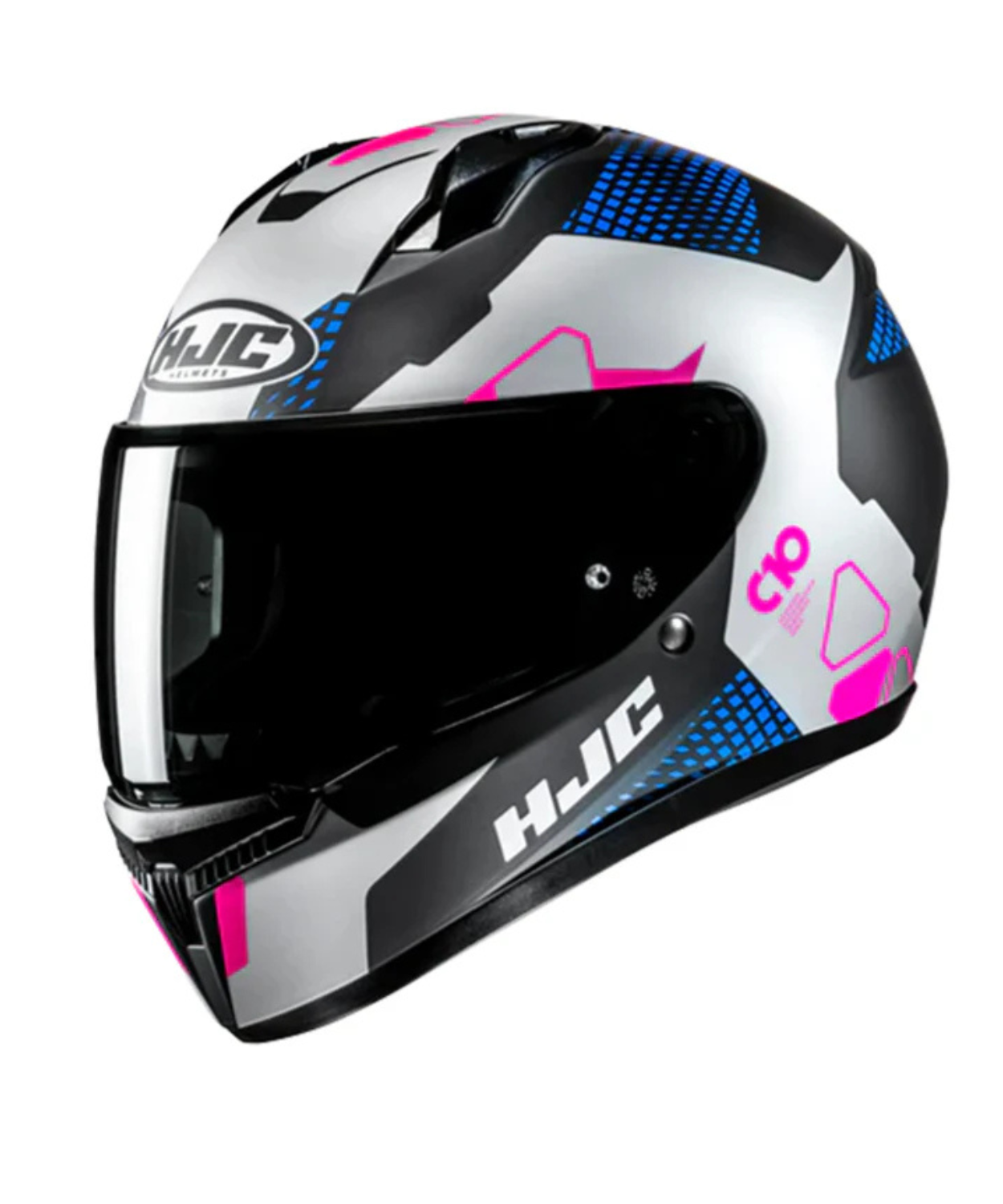 HJC C10 Aspa MC28SF Helmet - Silver Blue Pink