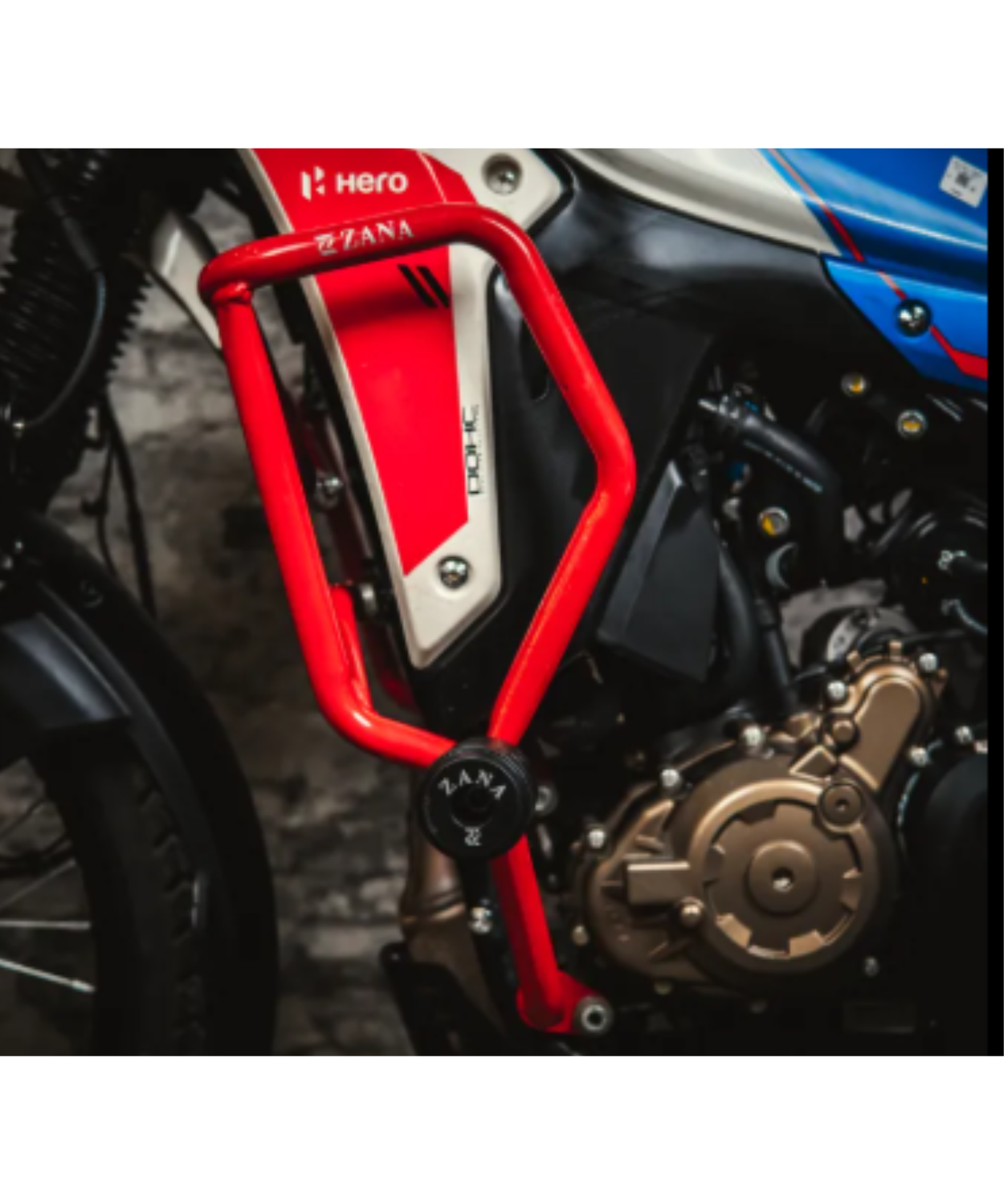 Zana Xpulse 210 Crash Guard with Slider - Red - ZI-8594