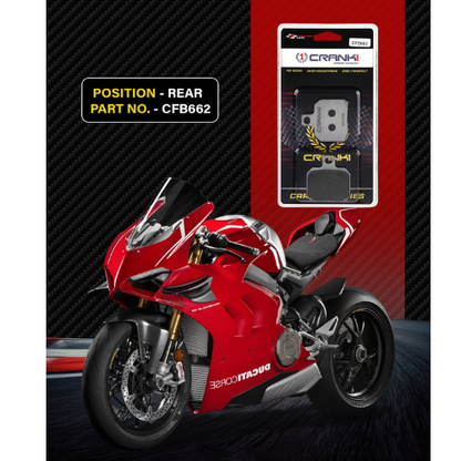 Crank1 Carbon Brake Pads for Ducati Panigale V4 (2018-2019)