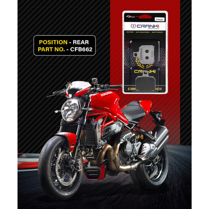 Crank1 Carbon Brake Pads for Ducati Monster 1200 (2017-2018)