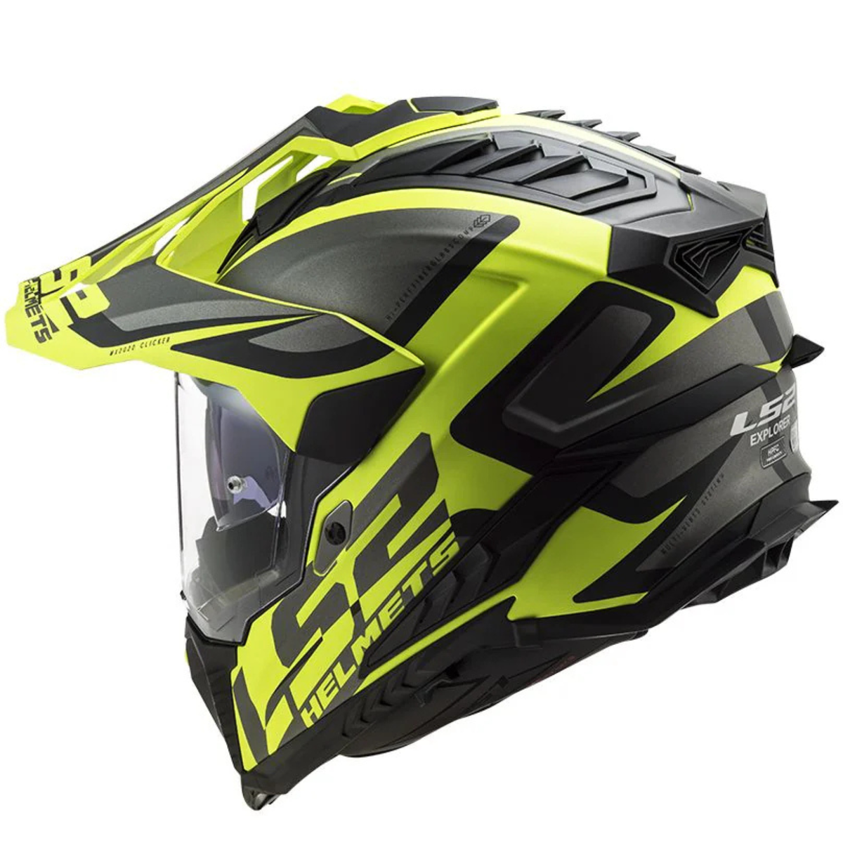 LS2 MX701 Explorer Alter Helmet - Matt Black Yellow - LS2