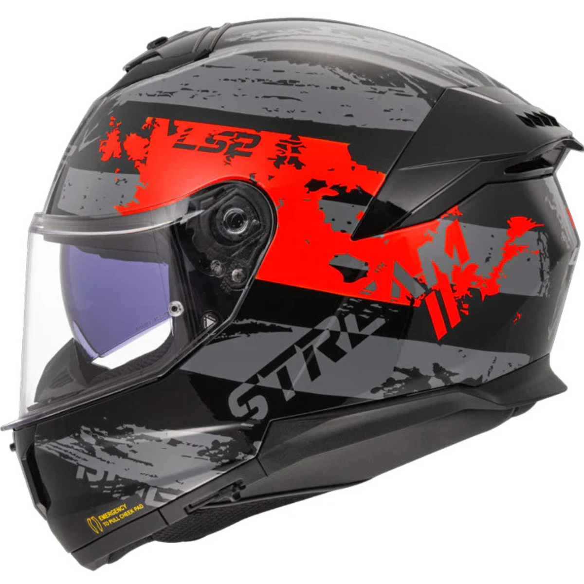 LS2 FF320 Stream II Noisy Helmet - Black Red - LS2