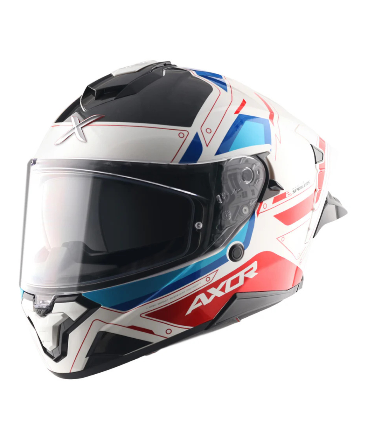 Axor Brutale Ryden Dual Spoiler Helmet - White Red