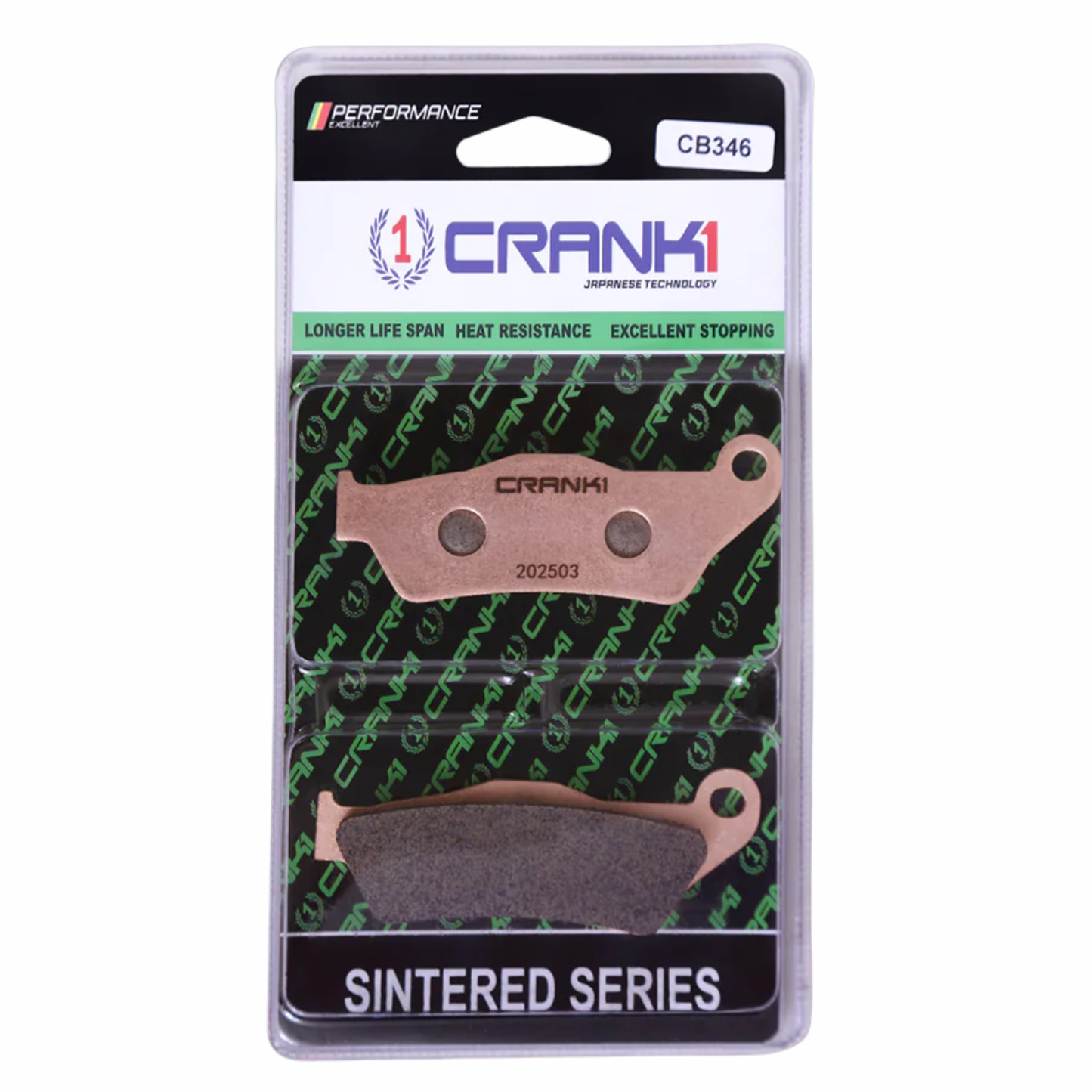 Crank1 Sintered Brake Pads for Bajaj Pulsar N160 (2022-2025)