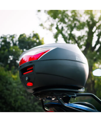 Zana Plastic Top Box 32L with Backrest - Black - ZI-TB-024