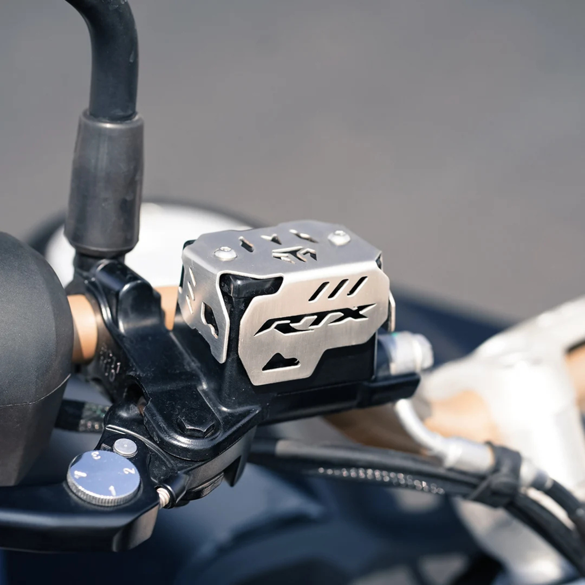 Moto Torque TVS Apache RTX 300 SS Front Master Cylinder Guard - Silver - Moto Torque