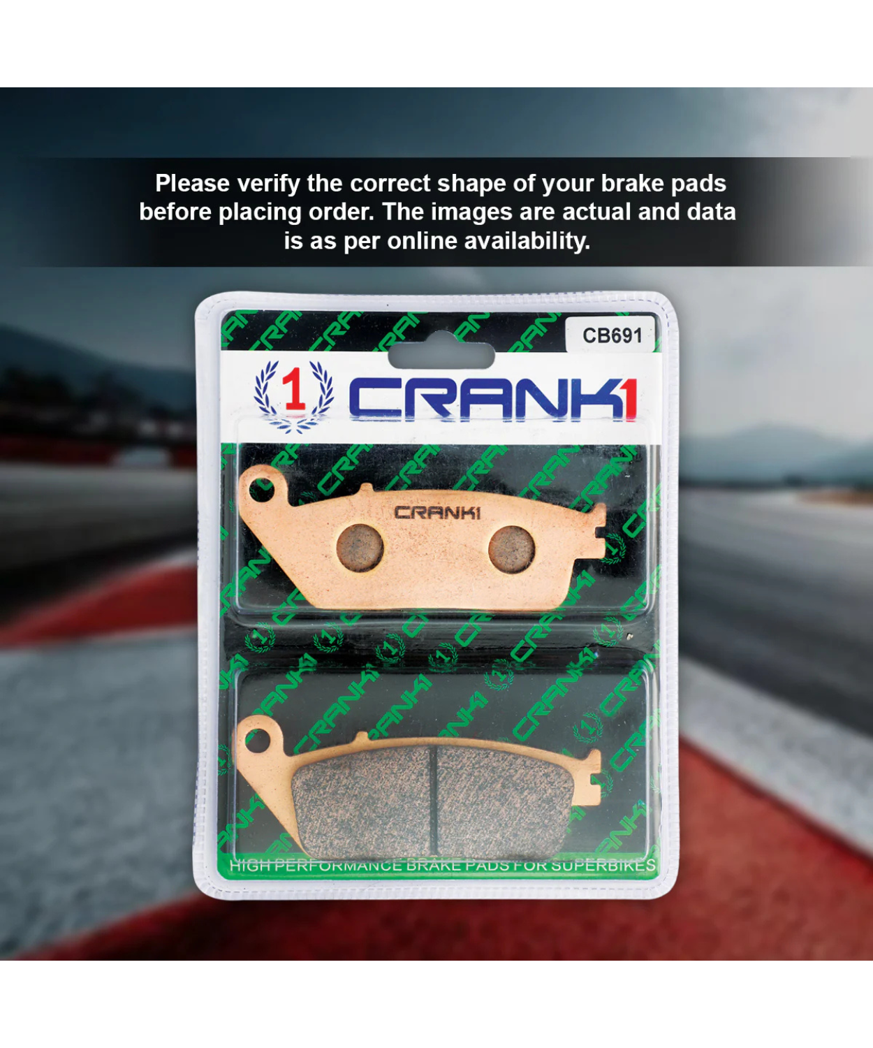 Crank1 Honda NX 500 (2023 Onwards) Sintered Brake Pads