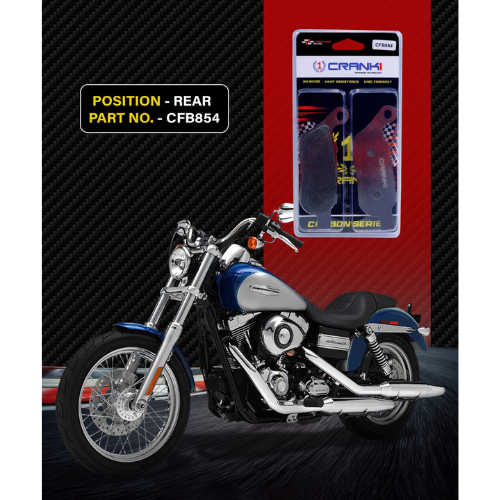 Crank1 Carbon Brake Pads for Harley Davidson Super Glide Customs (2008-2014)